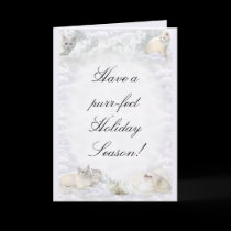 Customizable White Cats cards