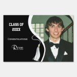 Customizable White Tassel Graduation Lawn Sign