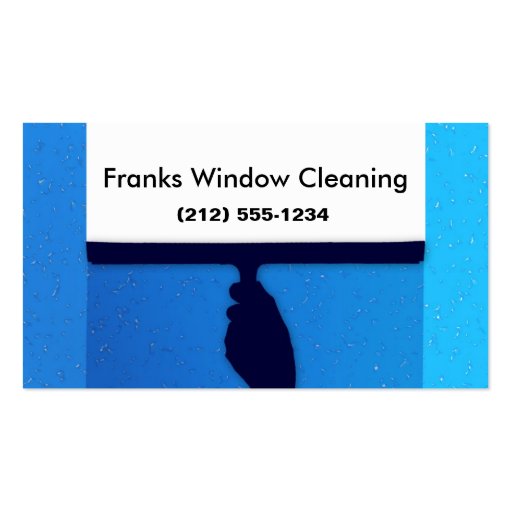 CUSTOMIZABLE Window Cleaning BC Business Card Template (back side)