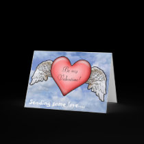 Customizable Winged Heart cards