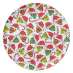 Customizable Xmas Sugar Skulls Party Plate
