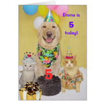 Customizable Year Kid's Birthday Card