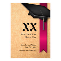 Customizable Year Maroon Class Reunion Invitation