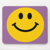 Customizable Yellow happy smiley face mousepad
