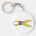 Customizable Yellow Ribbon Keychain