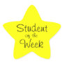 Customizable Yellow Star Student Of The Week Sticker