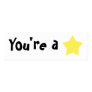 Customizable "You're A Star" Mini Bookmarker Business Card Template