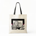 Customizable Zebra Print Photo Template Bag