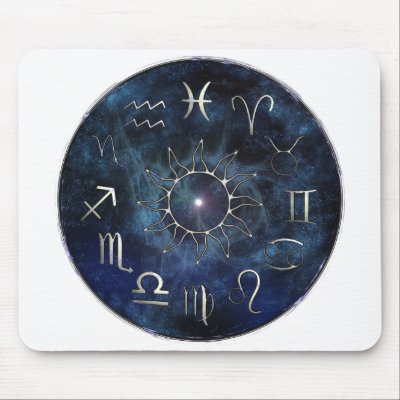 Customizable Zodiac Chart Mouse Mat by packratgraphics