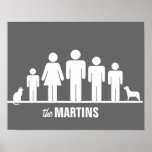Customize a Family of Five Poster