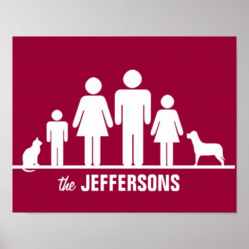 Customize a Family of Four Poster