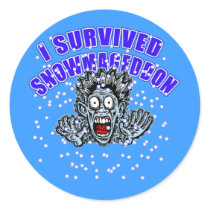 Customize a SNOWMAGEDDON Tshirt or Hoodie Round Sticker