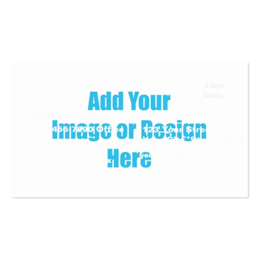 (Customize) Add "Your" touch with images and text. Business Cards