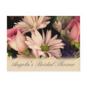 Customize bridal shower flower postcard