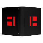 Customize  Eatenship black red symbol ring binder
