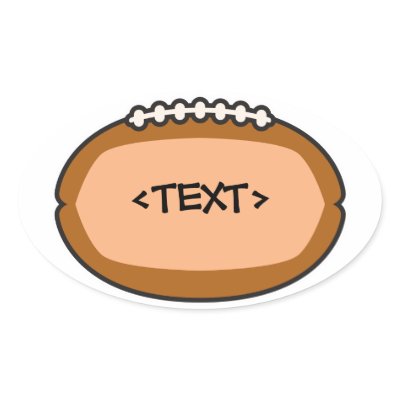 CUSTOMIZE FOOTBALL DESIGN, <TEXT> STICKER Zazzle_sticker