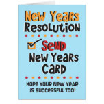 CUSTOMIZE Funny New Years Resolution New Year Card