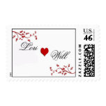 Customize heart wedding postage