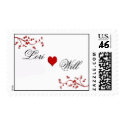 Customize heart wedding postage postage