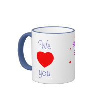 Customize - Hedwig Flower Cup - We *Heart* You Coffee Mug