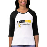Customize I Wear Gold Ribbon Childhood Cancer t-shirts
