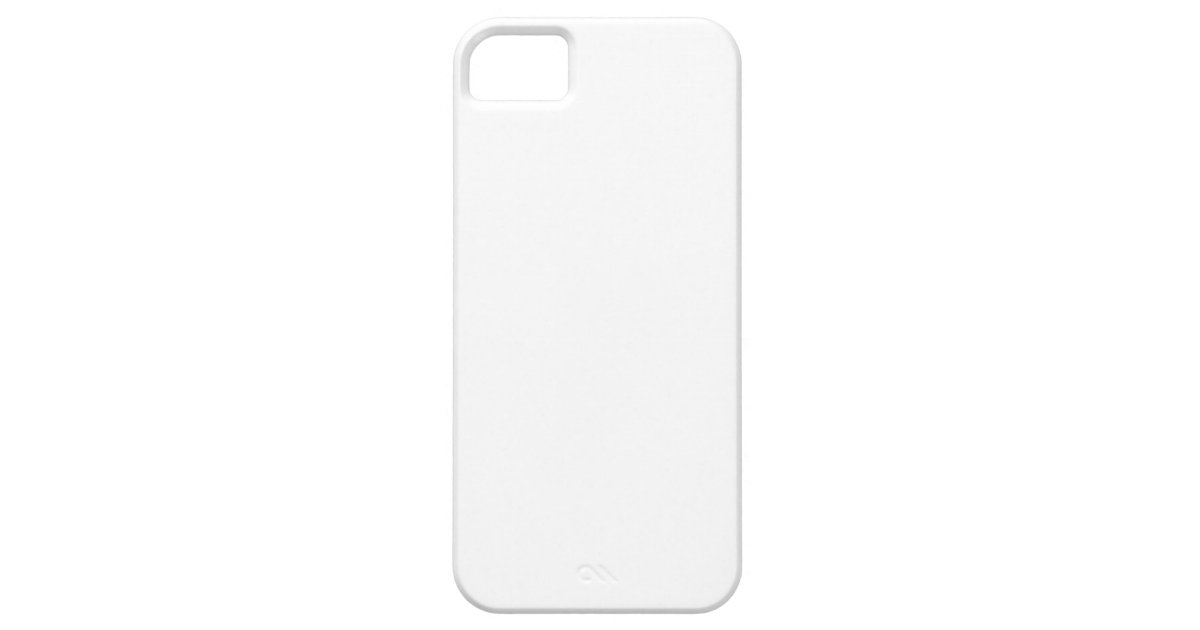Customize It! Beautiful plain White iPhone 5 Case Zazzle