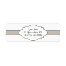 Customize It! Nameplate Return Address Label