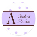 Customize Last and First Name Lilac Sticker