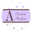 Customize Last and First Name Lilac Sticker