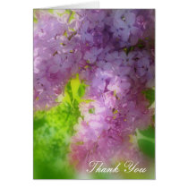 Customize Lilac thank you or note card cards