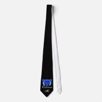 Customize Me Blue Leopard's Head Tie