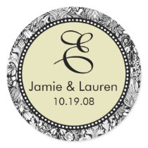 Customize Me ...Monogram Wedding Stickers stickers