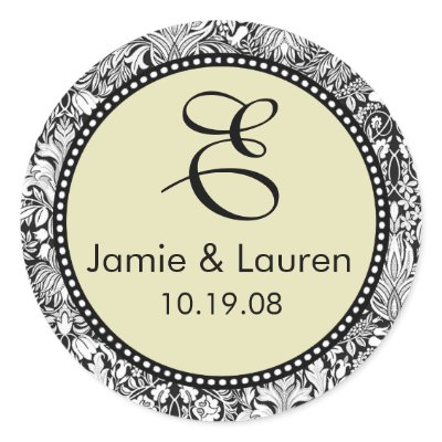 Customize Me ...Monogram Wedding Stickers
