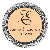 Customize Me ...Monogram Wedding Stickers stickers