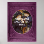 Customize Metallic Purple Border Portrait Print