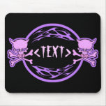 Customize Pastel Skulls and Flames , <TEXT> Mouse Pad