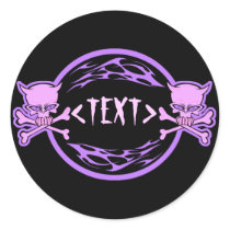 Customize Pastel Skulls and Flames , <TEXT> stickers