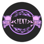 Customize Pastel Skulls and Flames , <TEXT> stickers