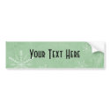 CUSTOMIZE PERSONALIZE Snowflake Paper 3 - Green bumper stickers