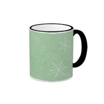 CUSTOMIZE PERSONALIZE Snowflake Paper 3 - Green Coffee Mug