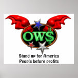 Customize poster OWS is stand up moment 4 America posters