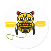 Customize ProducHei Tiki Bee Toy Kiwianat Round Stickers