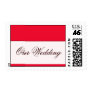 Customize red-orange wedding postage