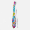 Customize Retro Funky Flowers Tie by dizzypixels Customize Retro Funky Flowers Tie