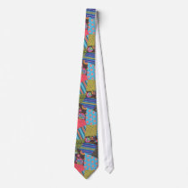 Customize Retro Patchwork Cool Tie