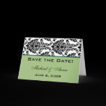 Customize Save The Date Baroque Black and Green