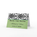 Customize Save The Date Baroque Black and Green cards