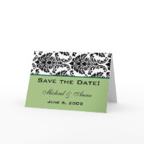 Customize Save The Date Baroque Black and Green cards by TheWeddingShoppe Customize Save The Date Baroque Black and Green cards