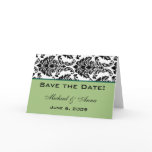 Customize Save The Date Baroque Black and Green cards