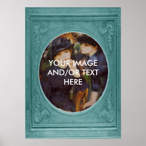 Customize Sea Green Border Portrait Print